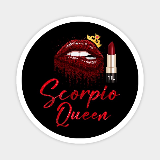 Scorpio Queen Red Lipstick Magnet by NatalitaJK